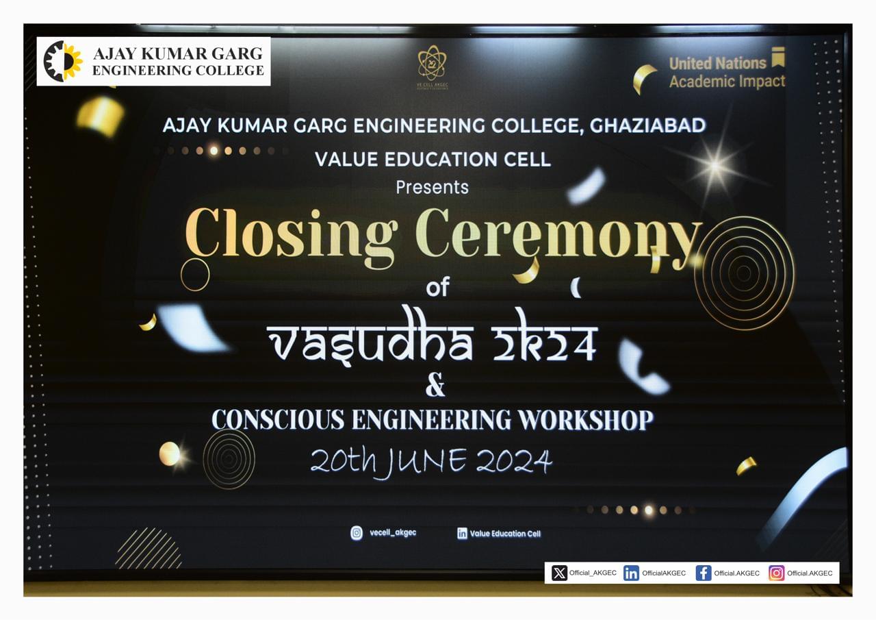 AKGEC Conscious Engineering Workshops and Vasudha 2K24 photo 3